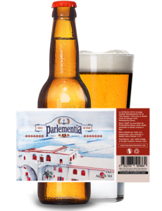 Packshot bière de Noël Parlementia